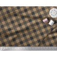 thumbnail image 3 of Soimoi Brown Modal Satin Fabric Diagonal Check Decor Fabric Printed Yard 42 Inch Wide, 3 of 5