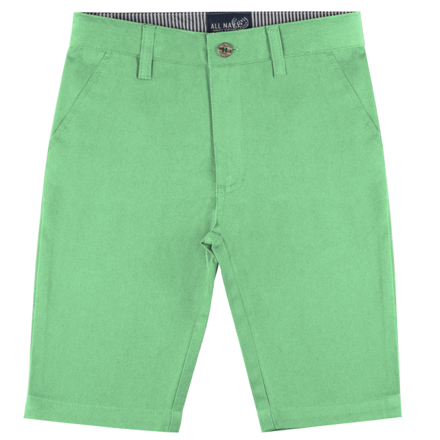 Buyless Fashion Shorts pour Garçons Pantalons à devant Plat en Coton Coupe Droite Décontractée