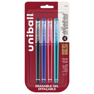 uniball™ Erasable Gel Pens, Medium Point (0.7mm), Business Colours, 4 Pack