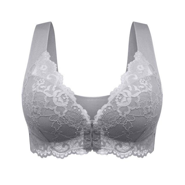 SNNROO Front Closure Bra For Women With Side Breasts For Breathable And Comfortable Underwear Without Steel Rings Fully Cup Anti Slip Underwear Daily Bra
