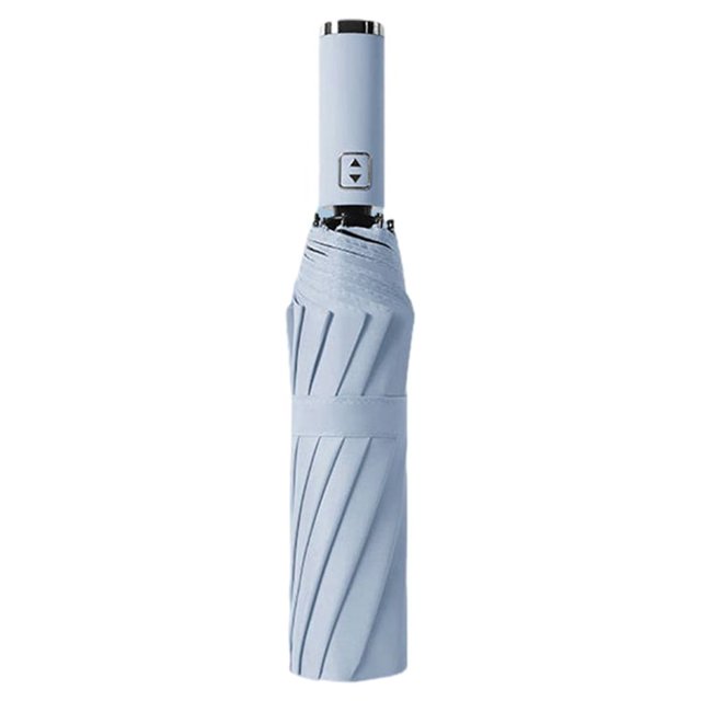 Thinsony Large Reverse Folding Umbrella Reflective Stripe Umbrellas Sunshade No LED/Sky Blue 1Set