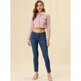 thumbnail image 2 of INSPIRE CHIC Women's Classic Long Sleeve Button Down Jean Denim Jacket, 2 of 6