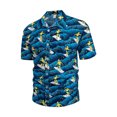 thumbnail image 4 of Pompotops Chemise à Manches Courtes à Col à Revers à Imprimé Hawaïen pour Homme en Solde, 4 of 7