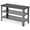 Grey, variant on Giantex Storage Bench Rack with 2 Mesh Shelves, Metal 3-Tier Storage Industrial Shoe Rack Organizer, Shoe Bench for Entryway Hallway Living Room (Rustic Brown)