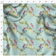thumbnail image 4 of Soimoi Green polyester Crepe Fabric Bulbul Bird Print Sewing Fabric Yard 42 Inch Wide, 4 of 6