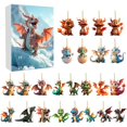 thumbnail image 1 of 2D Interesting Ornaments Countdown Calendar Set Cute Acrylic Collectible Meaningful Decoration (24pcs), 1 of 7