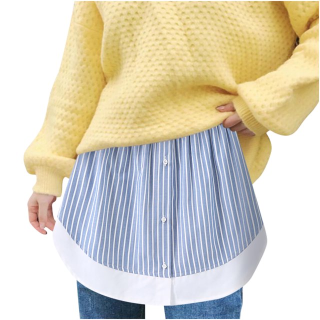 Birdeem Jupe-Jupon Demi-Longue Superposée à Volants Transparente à Rayures Imprimées pour Femme Grande Taille