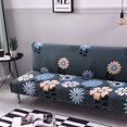 thumbnail image 2 of 2024 Futon Slipcover Armless Sofa Covers Stretch Sofa Bed Slipcover Protector Elastic (Light Gray Animal), 2 of 9