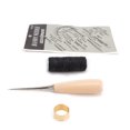 thumbnail image 1 of LHCER Leather Craft Awl,Leather Needle Set Waxed Thread Awl Thimble Kit For Sewing DIY Craft Stitching Repair,Leather Sewing Needle, 1 of 8