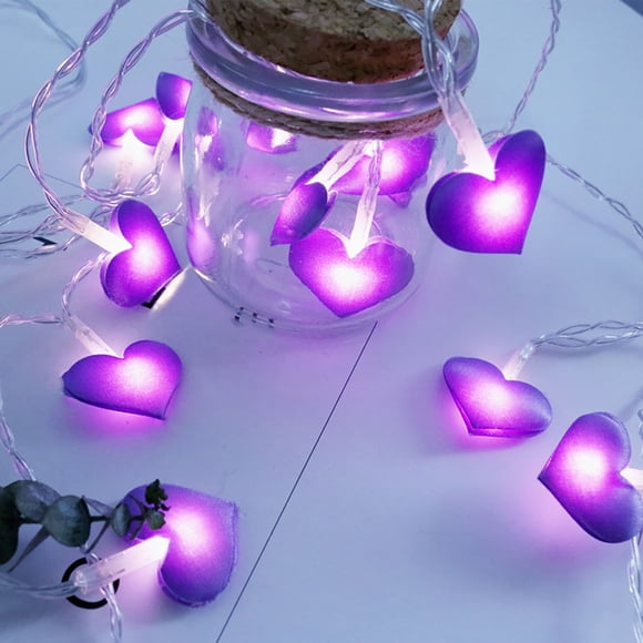 AYktou Décorations de la Saint-Valentin, Cadeaux de la Saint-Valentin, Gadgets de Cuisine, Guirlande Lumineuse LED en Tissu Cœur Pêche, Lumière Cœur pour Fille, Décoration de Chambre Lumière Poteau Lumineux