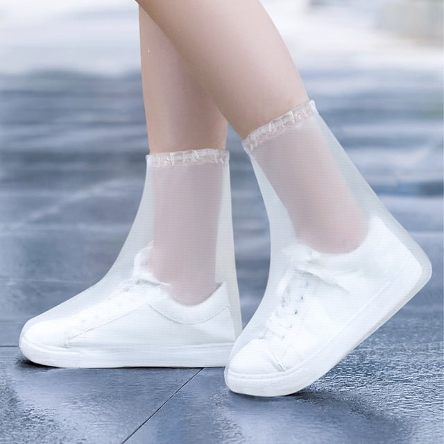 QIPOPIQ Couvre-Chaussures Imperméables, Couvre-Chaussures de Pluie Réutilisables, Protecteurs de Chaussures Antidérapants, Protecteurs de Cyclisme Extérieur pour Hommes, Femmes, Enfants