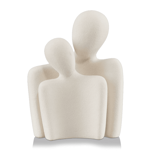 Bouclair Art Décoratif en Céramique Blanc pour Couples