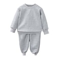thumbnail image 1 of RXIRUCGD Children's Sweatshirt Two Piece Set Children's Casual Clothes For Small And Medium Children( Gray, Size:5 Years ), 1 of 2