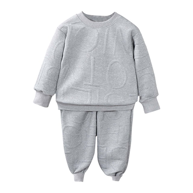 RXIRUCGD Children's Sweatshirt Two Piece Set Children's Casual Clothes For Small And Medium Children( Gray, Size:5 Years )