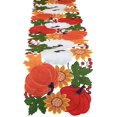 thumbnail image 1 of Chemin de Table Citrouilles de Récolte Automne Ou Automne, Décorations de l'Action de Grâce et Halloween, Broderie Appliquée (14 X 87 Pouces), 1 of 8