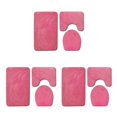 thumbnail image 1 of Decodeary 3pcs/set Absorbent Bath Rug Set Bathroom Dry And Fresh Easy To Install Anti-slip Polyester Non-Slip Chenille Bath Rug PJ210611-B004 3Set, 1 of 6