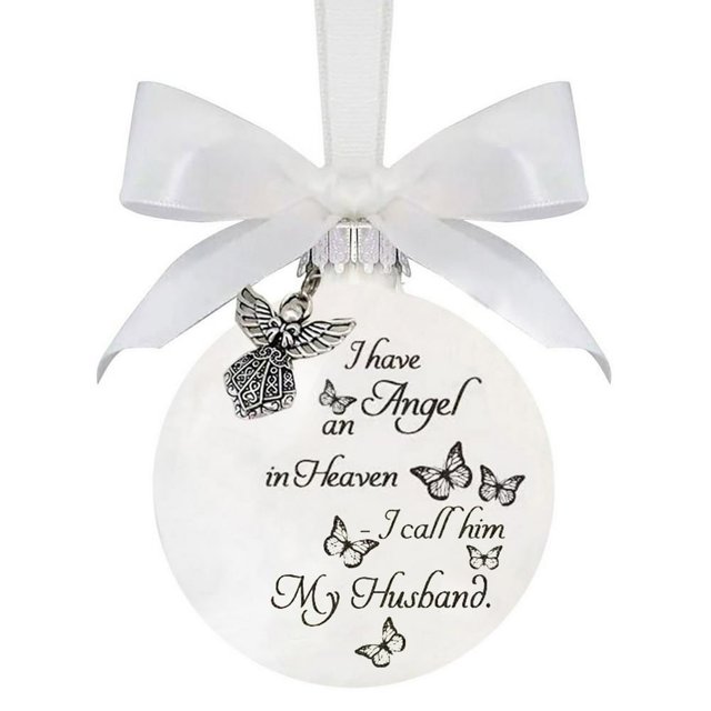 Christmas Ornament Handmade Butterfly Printed Attractive Decorative Commemorate Festive Embellishment Accessory Christmas Name Feather Memory Bauble for Holiday