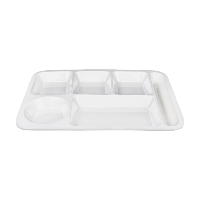 Commercial Grade Fast Food Trays Imitation Porcelain Compartment Plates For School And Institutional Cafeterias Durable Tableware