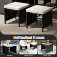 thumbnail image 2 of Gymax Set Of 9 Patio Dining Set w/Tempered Glass Table & Ottoman Removable Cushions, 2 of 8