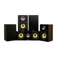 thumbnail image 1 of Fluance Signature HiFi Compact Surround Sound Home Theater 5.0 Channel Speaker System including 2-Way Bookshelf, Center Channel Channel and Rear Surround Speakers - Natural Walnut (HF50WC), 1 of 6