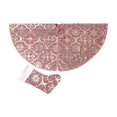 thumbnail image 1 of Jupe de Sapin de Noël Rouge Melon 35 Po Décoration de Dessous de Sapin de Noël pour Fête de Joyeux Noël Décoration de Sapin de Noël Livrée avec Chaussettes Ensemble Jupe de Sapin et Chaussettes, 1 of 6