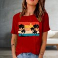 thumbnail image 4 of Birdeem Fashion Woman Print Round-Neck Short Sleeve T-Shirt Printing Loose Blouse Tops, 4 of 4