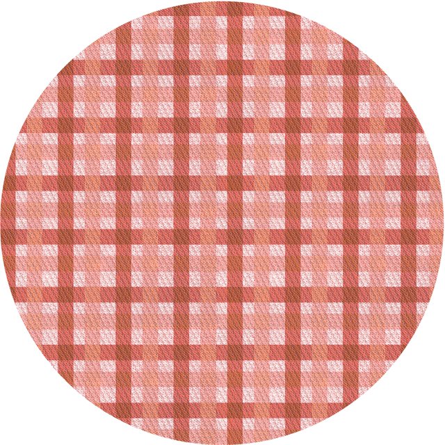 Ahgly Company Machine Washable Indoor Round Transitional Light Salmon Pink Area Rugs, 6' Round