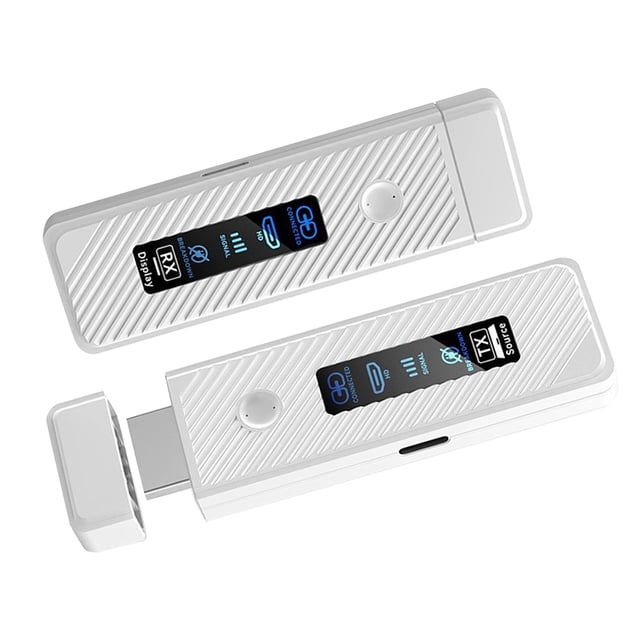 Wireless HD Multimedia , 4K Decode 1080P Output 5G 2.4G Portable HD Multimedia Extender Kit Plug and Play for Projector TV Box
