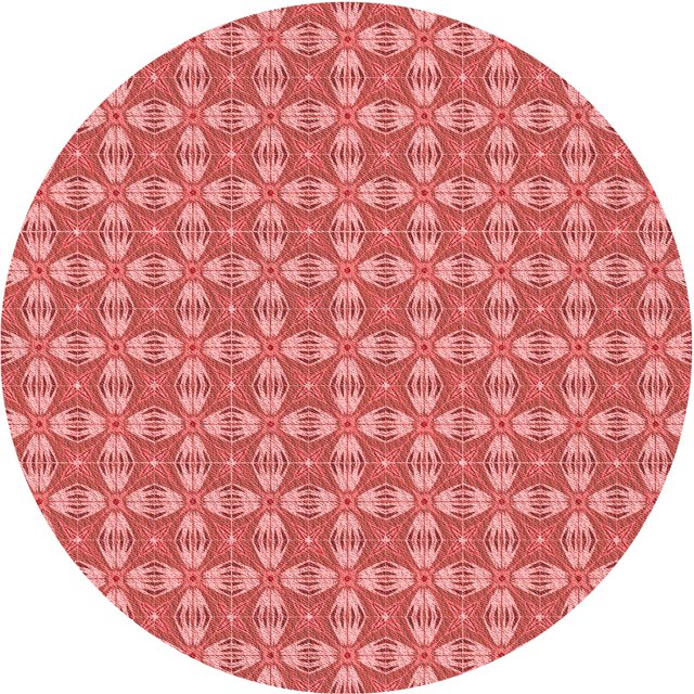 Ahgly Company Tapis Rond Lavable en Machine Intérieur Rouge Rubis, 6 Pieds Rond