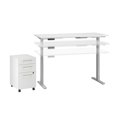 thumbnail image 3 of Move 60 Series 60W x 30D Adjustable Desk Set in White - Engineered Wood, 3 of 7