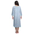 thumbnail image 3 of Moomaya Chemise de Nuit Boutonnée en Coton Imprimé pour Femmes, Robe de Nuit d'Allaitement, 3 of 5