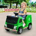 thumbnail image 4 of Gymax 12V Recycling Garbage Truck Electric Ride On Toy Remote w/Recycling Accessories Green, 4 of 10