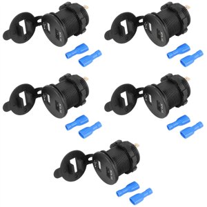 5X USB Chaussette de voiture 12V Chargeur de voiture 5V 4.2A Double USB Chargeur de voiture Adaptateur de cigarette de voiture étanche