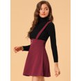 thumbnail image 4 of Unique Bargains Women's Casual Overall Strap Button Front Suspender Mini Skirt, 4 of 6