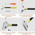 thumbnail image 4 of Window scraper, paint scraper with 20 blades, plate scraper with knock-out function, long-handled plancha scraper for induction hob, cleaning, windows, 4 of 5