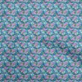 thumbnail image 1 of oneOone Rayon Medium Blue Fabric Abstract Sewing Material Print Fabric By The Yard 56 Inch Wide, 1 of 4