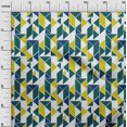 thumbnail image 2 of oneOone Cotton Silk Fabric Parallelogram & Triangle Geometric Fabric Prints By Yard 42 Inch Wide, 2 of 4