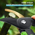thumbnail image 3 of Pruning Shears, Professional Bypass Cutting Principle Stainless Steel Pruning Blade, Variable Handle Opening At 2 Levels, With Sponge Handles, 3 of 5