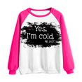 thumbnail image 4 of Chandails à Capuchon Mode pour Femmes 2023 T-shirt Imprimé Blouse à Manches Longues Col Rond Hauts Décontractés Chandail 50 % de Rabais Liquidation Costumes d'Halloween/Noël, 4 of 5