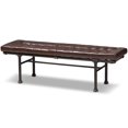 thumbnail image 1 of Baxton Studio Banquette en Faux Cuir Brun Foncé et Bronze Foncé, 1 of 8