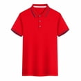 thumbnail image 2 of Timegard Hauts pour Femmes Grande Taille Respirant Col à Revers Col en V Boutonné Manches Courtes Blouse Ample Été Décontracté Unisexe, 2 of 8