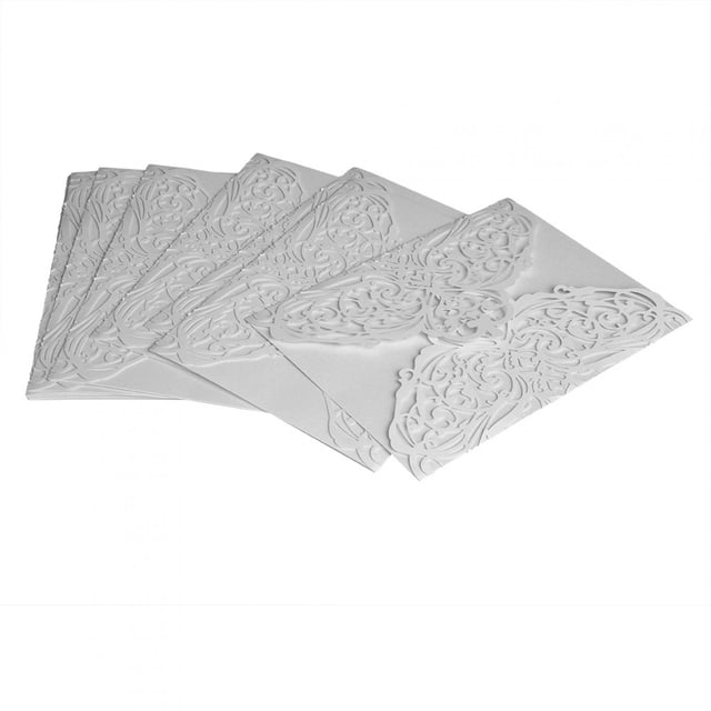 10Pcs Carved Invitation Cards, European Style Romantic and Elegant Blank Inner Sheet for DIY, Memorable Keepsake