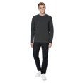 thumbnail image 2 of Dark Black Men's Long Sleeve Crew Neck, 2 of 6