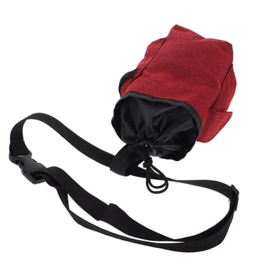 OUNONA Bouldering Chalk Bag Red Oxford Cloth Grip Improvement For Rock Climbing Accessories 1Set