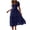 Navy, variant on RKSTN Dresses for Women 2023 Floral Summer Short Dress Square Neck Short Sleeve Tiered Ruffle Boho Swing Dresses
