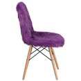 thumbnail image 3 of Fauteuil d'appoint en fourrure Shaggy Dog rose chaud, 3 of 9