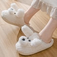 thumbnail image 2 of Penkiiy Pantoufles Chaudes pour Femmes Pantoufles Mignonnes pour Femmes Pantoufles d'Hiver Chaudes Pantoufles en Molleton Doux Peluche Pantoufles de Maison Intérieur Extérieur Pantoufles Blanches, 2 of 8