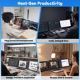 thumbnail image 3 of Triple Laptop Screen Extender,Portable Dual Monitor Second Screen Travel 14" 1080P IPS for 13-16.5" Laptops with USB-C Port,Plug and Play Attachment for Windows/Mac/Android/Switch/PS5/Xbox, 3 of 9