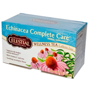 Celestial Seasonings 0726901 Échinacée Soins Complets Thé Bien-être Sans Caféine - 20 Sachets de Thé