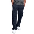 thumbnail image 2 of Ketyyh-chn99 Men Pants Linen Pants Work Stretch Relaxed Fit Flat Front Pant with Pockets Navy,L, 2 of 2